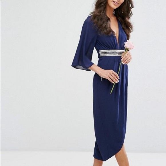 ASOS Dresses & Skirts - Exclusive from ASOS Navy Blue Kimono style dress